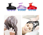 Nirvana Scalp Massage Brush Deep Cleaning Remove Dandruff Silicone Anti-Slip Shower Shampoo Comb for Home-Red