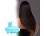 Nirvana Scalp Massage Brush Deep Cleaning Remove Dandruff Silicone Anti-Slip Shower Shampoo Comb for Home-Clear Blue