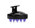 Nirvana Scalp Massage Brush Deep Cleaning Remove Dandruff Silicone Anti-Slip Shower Shampoo Comb for Home-Clear Purple
