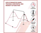 Kids Gymnastics Bars Training Horizontal Bar Monkey Kip Bar Pink