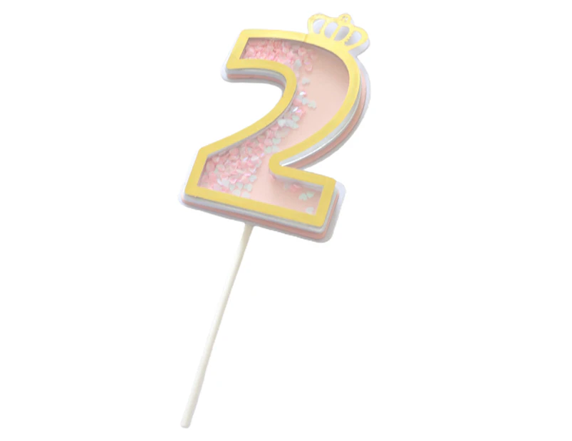 0-9 Number Cake Topper Glittery Adorable Sequins Digital Birthday Cake Insert Cards Party Supplies