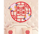 Chinese Xi Letter Hollow Phoenix Cloth Wall Sticker Paster Wedding Bedside Decor