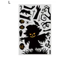 Window Sticker Self Adhesive Strong Stickiness Removable Horror Pattern Enhance Atmosphere PVC Halloween Window Decal Wall Background Sticker Home Supplies