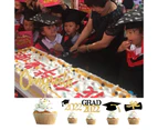 10Pcs/Set 2022 Beautiful Diploma Shape Cake Topper Blessing Visual Effect Paper Pastry Topper for Party