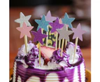 10Pcs Glitter Star Cupcake Cake Topper Party Supplies Birthday Wedding Decor