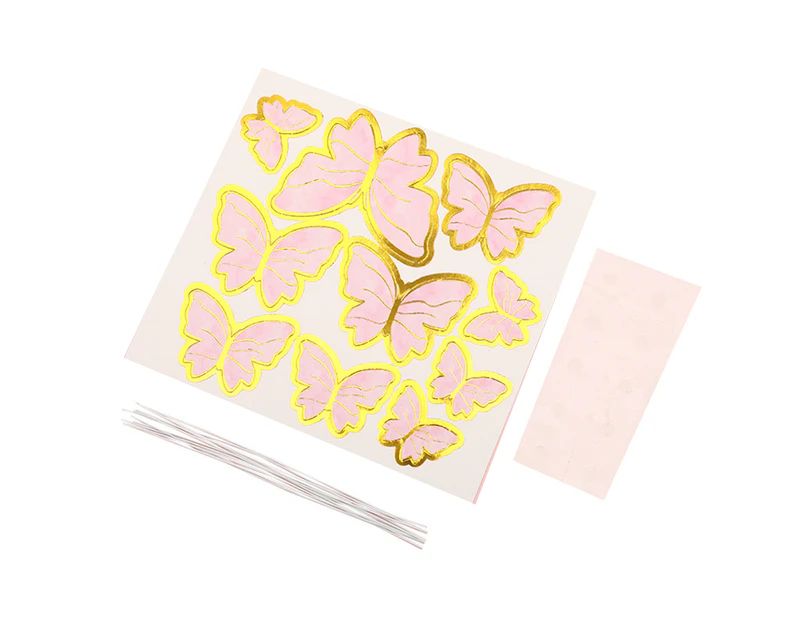 1 Set Cake Toppers Handmade Exquisite Paper Butterfly Cake Topper Ornament for Birthday Cake Decoration