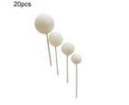 20Pcs/Set Ball Cake Toppers Lightweight No-Odor No Burr Reusable Insert Card DIY Decoration   Shower Birthday Party Dessert Topper Cake Decoration Party