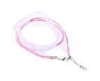 10 Pcs/Slot Pink Organza Wax Necklace Cord With Lobster Clasp For Jewelry Making