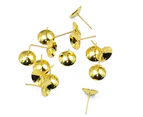 20 Pcs Earring Earstud Post Pin Flat-Pad Findings Brass Gold Pated Round