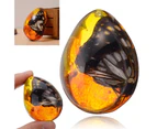 5 * 4cm Beautiful Amber Insects Butterfly Stone Necklace Pendant For DIY Jewelry