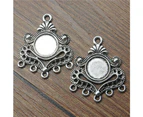 5 Pieces Dangle Earrings Jewelry Handmade Earring Connector 31x26mm Inner Size 10mm Round Blank B14002