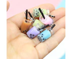 5PC/10PC DIY Handmade Bracelet Earrings Colorful Milk Tea Bottle Resin Necklace For Jewelry Pendant