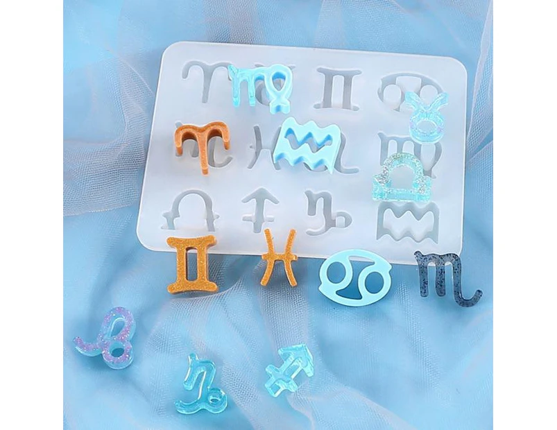 12 Constellations Silicone Casting Molds Jewelry Tools for DIY Resin Horoscopes Pendants Keychain Uv Epoxy Art Craft Handmade Making