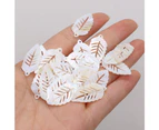 10Pcs Natural Freshwater White Shell Pendant Leaf-Shaped Loose Beads For Jewelry Making DIY Necklace Earrings Accessory