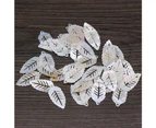 10Pcs Natural Freshwater White Shell Pendant Leaf-Shaped Loose Beads For Jewelry Making DIY Necklace Earrings Accessory