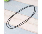High Quality Black Silk Leather Cord Chain Necklace Rope with Lobster Claw Clasp