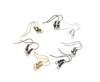 HHHU 100 Pcs Gold & Silver & Bronze Plated Ear Wire Hooks Earrings For Diy