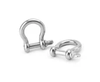 2pcs Outdoor Survival Paracord Bracelets Anchor Shackle Screw Pin Shackle Buckle For Diy Making
