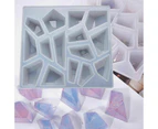New 3D Crystal Irregular Stone Silicone Mold Epoxy Resin Jewelry Making DIY