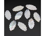 10Pcs Natural Freshwater Shell Pendant Leaf-Shaped Loose Beads For Jewelry Making DIY Necklace Earrings Accessory