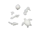 6Pc Silicone Mini Marine Modeling Beach Turtle Squid Resin Mold Jewelry Filling
