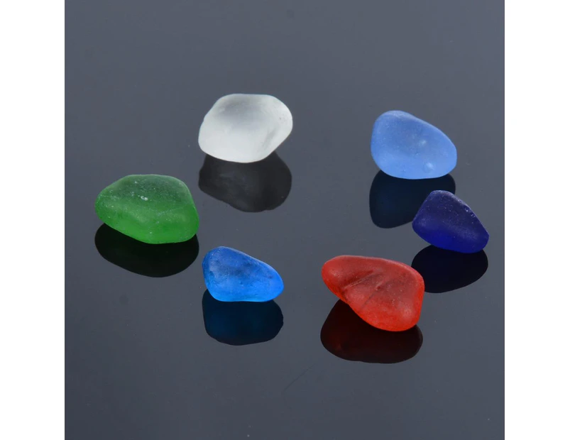 Peigu 20pcs Sea Beach Glass Beads Mixed Colors Bulk Jewelry Pendant Decoration 10-16mm