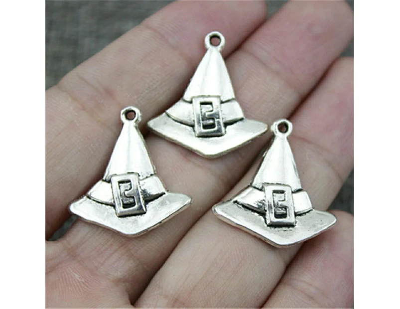 12 Pieces Charm Metal Pendant Charms Witch Hat 23x24mm Supplies For Jewelry Findings Components B10492