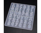 New Alphabet Number Silicone Pendant Mold Necklace Jewelry Resin Mould DIY Craft