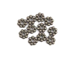100x Snowflake Flower Spacer Beads Charms Jewelry DIY Crafts 4mm Metalic