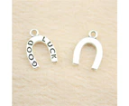20 Pieces Charms Good Luck Horse Shoe 17x12mm for Jewelry Making Supplies Crafts Accessories B10663