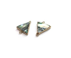 Triangle Abalone Shell Connector Gemstone for Necklace Bracelet Anklet Sewing Accessory Making