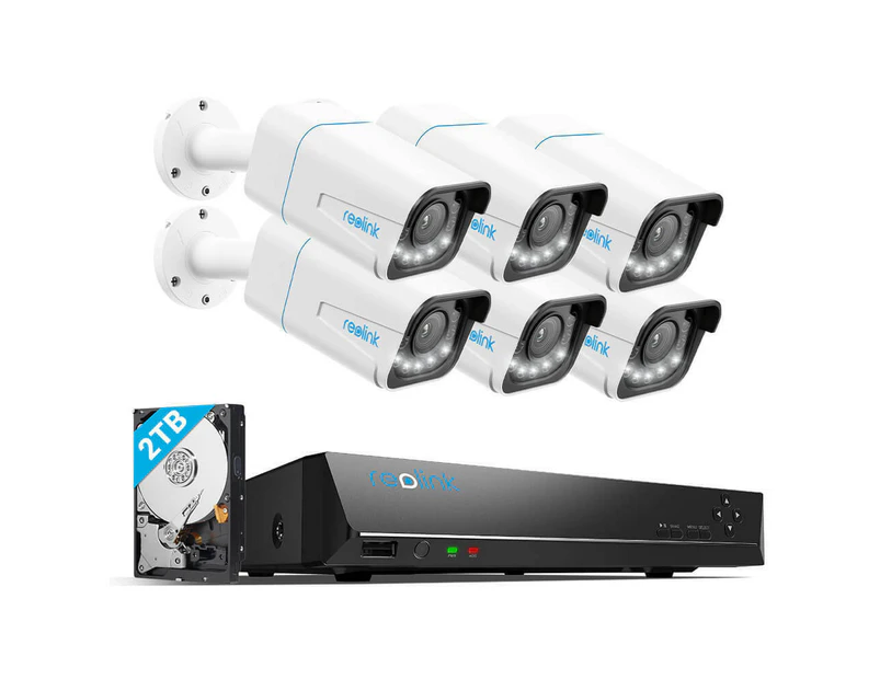 Reolink 4K 8CH POE Outdoor Security Camera System with Spotlight RLK8-811B6-A