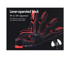ALFORDSON Gaming Chair PU Leather with Footrest Black & Red