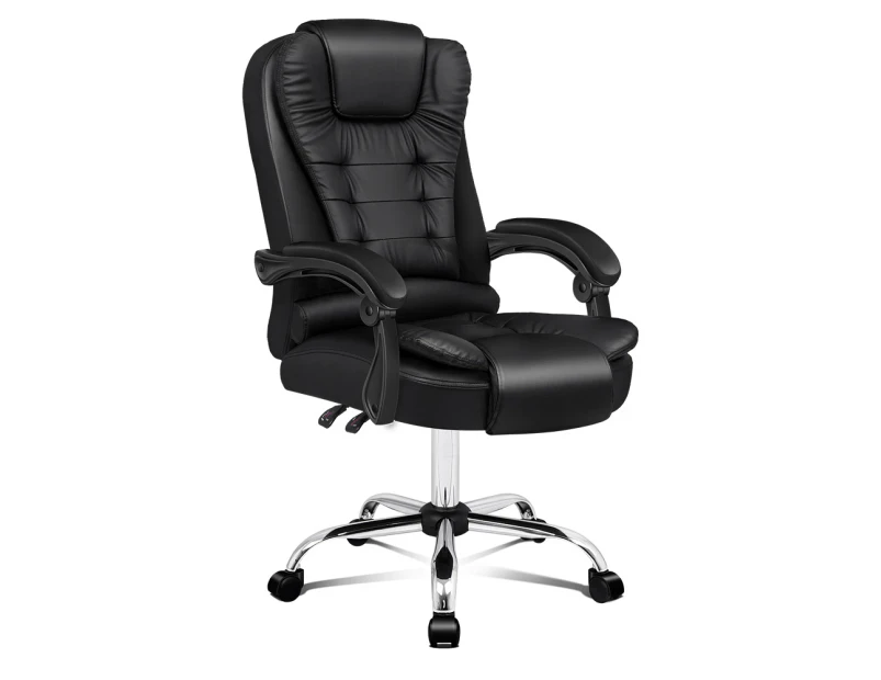 ALFORDSON Office Chair Executive PU Leather Seat Black