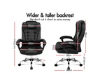 ALFORDSON Office Chair Executive PU Leather Seat Black