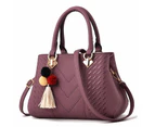 Women Bags Women'S Shoulder Bag Leather Ladies Hand Bags,Purple