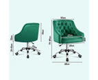 ALFORDSON Velvet Office Chair for Work Mid Back Jade