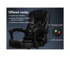 ALFORDSON Massage Office Chair PU Leather Black