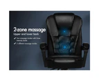 ALFORDSON Massage Office Chair PU Leather Black