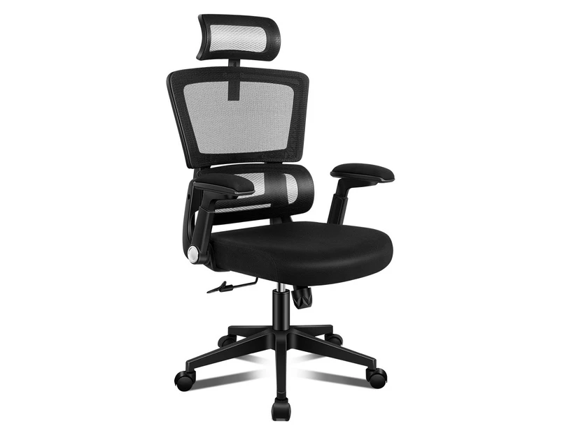 ALFORDSON Mesh Office Chair Ergonomic Computer Seat Black