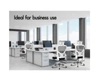 ALFORDSON Mesh Office Chair Flip-up Armrests Black & White