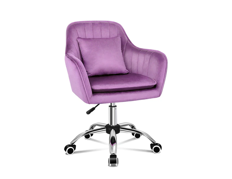 ALFORDSON Velvet Office Chair Orla Purple