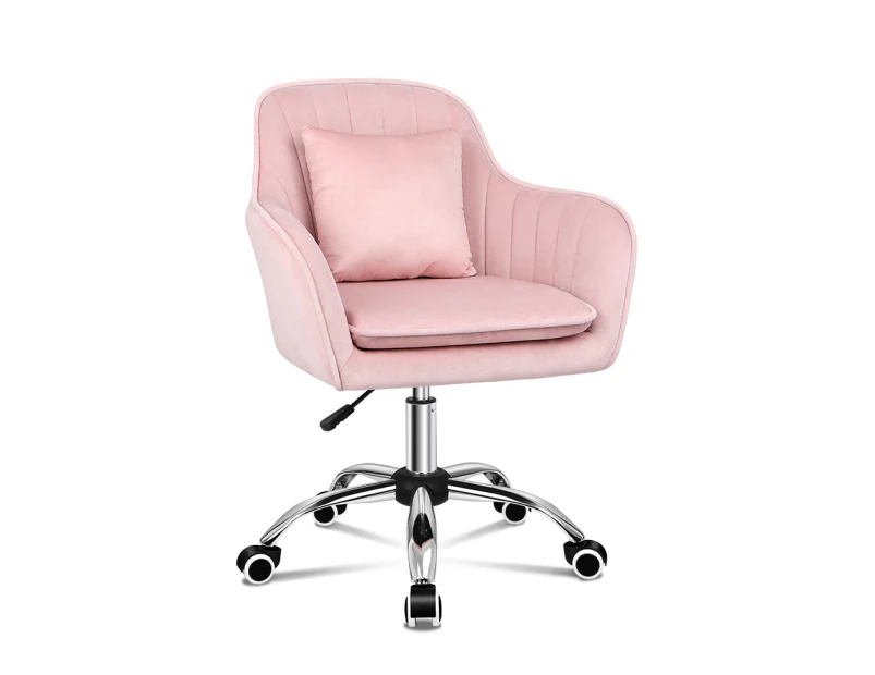 ALFORDSON Velvet Office Chair Orla Pink