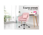 ALFORDSON Velvet Office Chair Orla Pink