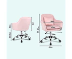 ALFORDSON Velvet Office Chair Orla Pink