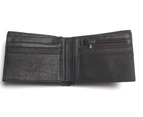 Mens Wallet Slim Genuine Leather RFID Thin Bifold Wallets For Men Minimalist Front Pocket ID Window Gift Box