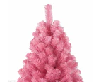 6ft/1.8M Pink Christmas Tree Fluffy Tips Metal Stand Easy Assemble Xmas