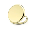 Round Metal Double Side Travel Pocket Mirror Women Beauty Makeup Tool-Rose Gold