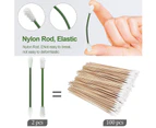 Reusable Silicone Cotton Swabs Portable Last Swab for Ear Cleaning Makeup for Women, 2 In 1 Cotton Swabs Set with Case and Cosmetic Mirrors