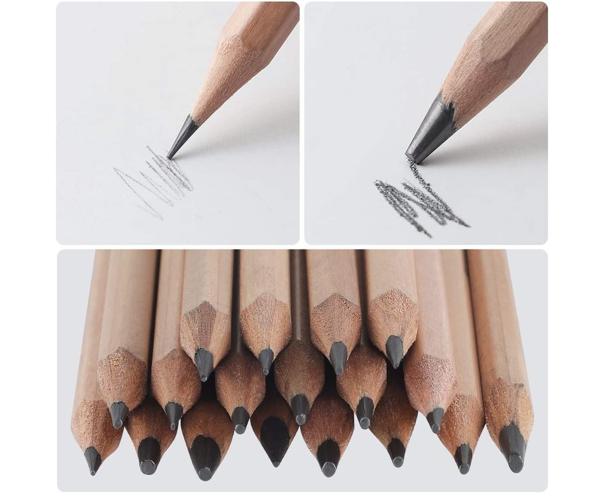 29 Pieces Professional Sketching & Drawing Art Tool Kit with Graphite Pencils, Charcoal Pencils, Paper Erasable Pen, Craft Knife, Size: As Shown